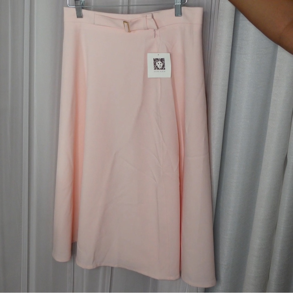 Midi a-line skirt with belt